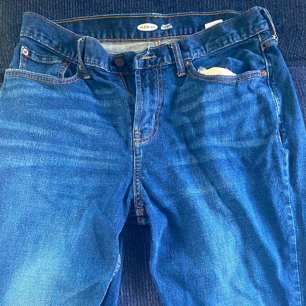 Old Navy Athletic Blue Jeans- Great condition!